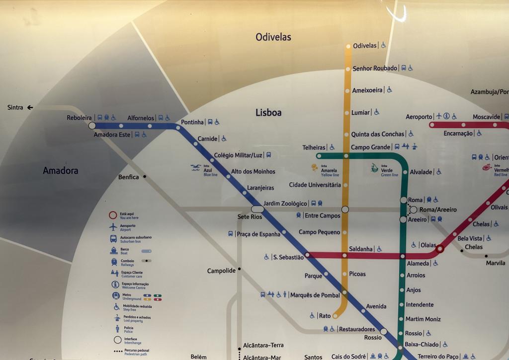 Fahrplan Metro Lissabon